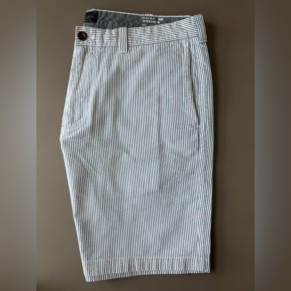 J. Crew Men's Light Blue Seersucker Shorts